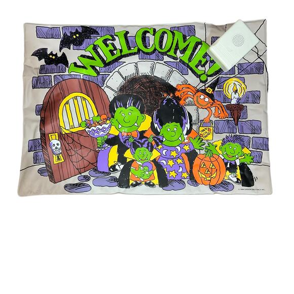 Welcome Halloween Gibson Greetings Vintage 1994 talking vampire Welcome Mat - Picture 1 of 4